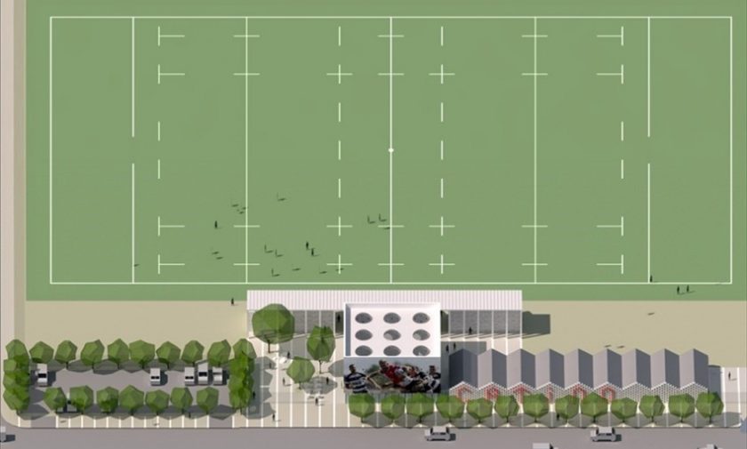 Il progetto dello stadio per il rugby a Catino