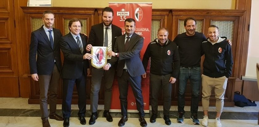 Presentazione dell'accordo tra Birra Peroni e bari Calcio