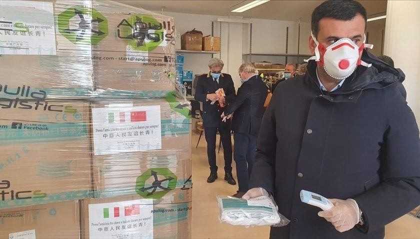 La città di Canton dona a Bari 100.000 mascherine e 200 termometri a infrarossi