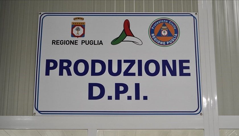 a Bari una fabbrica pubblica per produrre Dpi