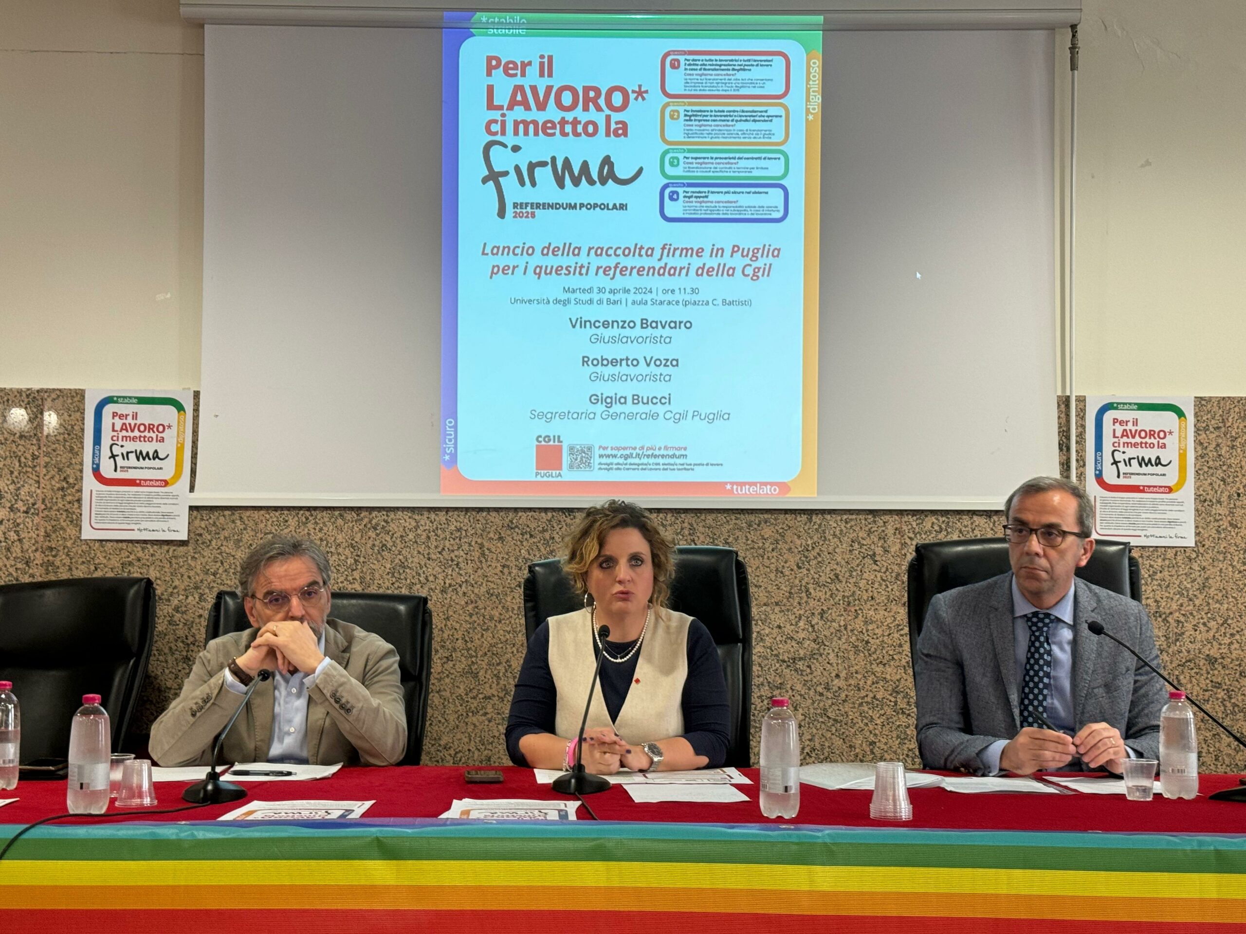 Sul lavoro ci metto la firma: la Cgil Puglia lancia la campagna referendaria