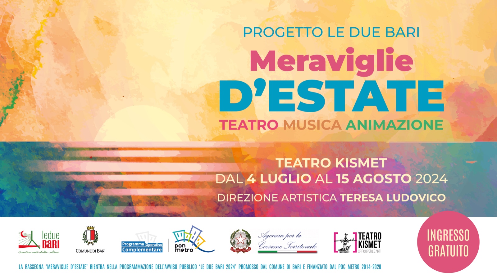 “Meraviglie d’estate”. Spettacoli, performance circensi e laboratori gratuiti a Bari